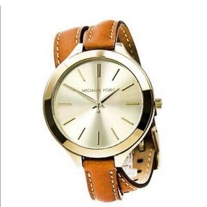 Michael Kors leather band wrap watch